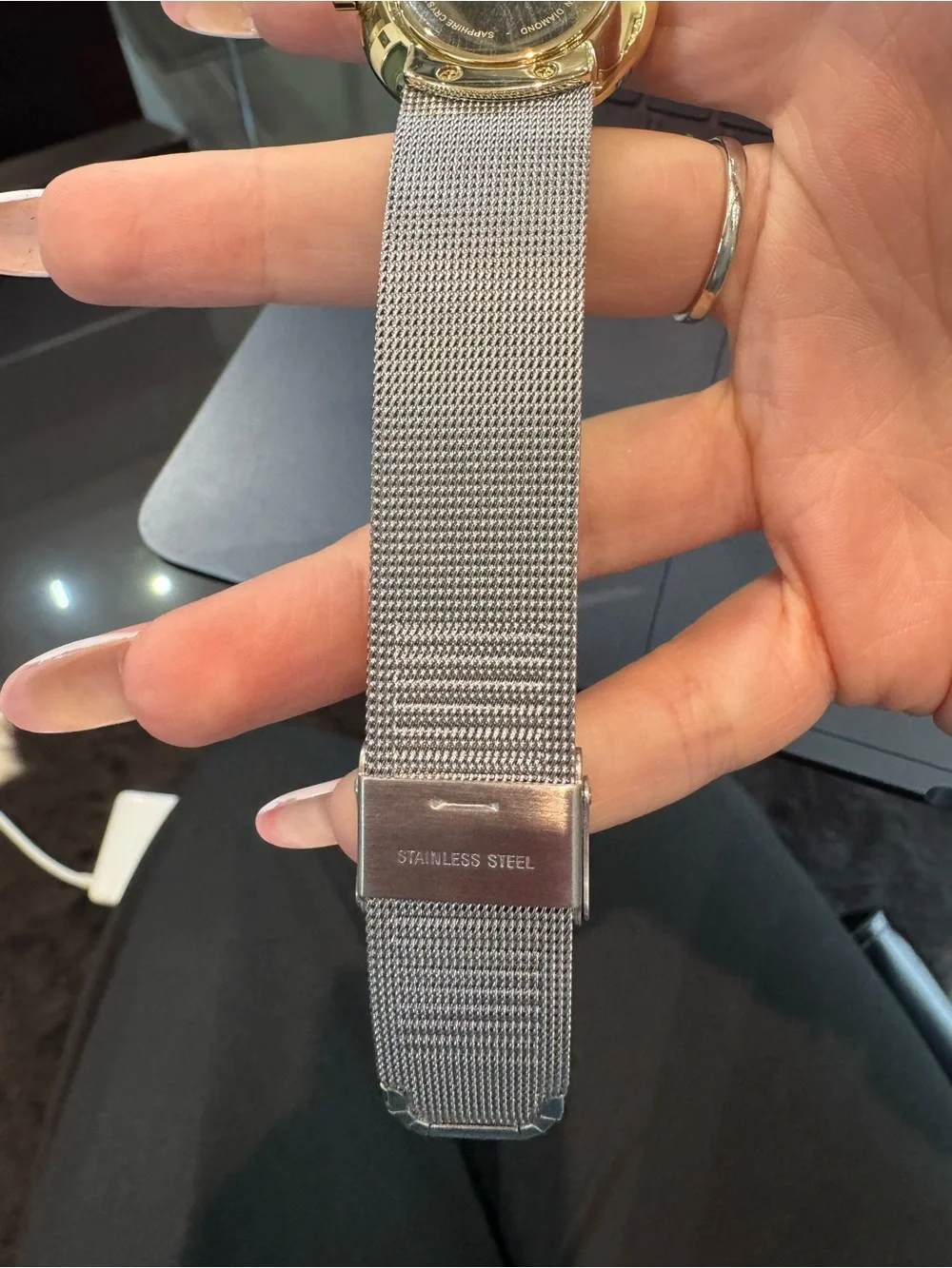 New Rare Retired Pandora Pure Two-Tone Watch w/ Mesh Band